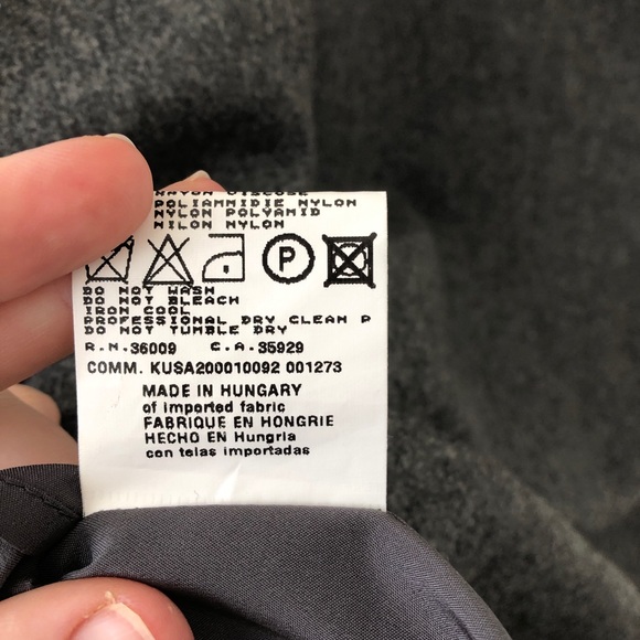 Vintage CALVIN KLEIN grey wool mock neck dress - Picture 6 of 7